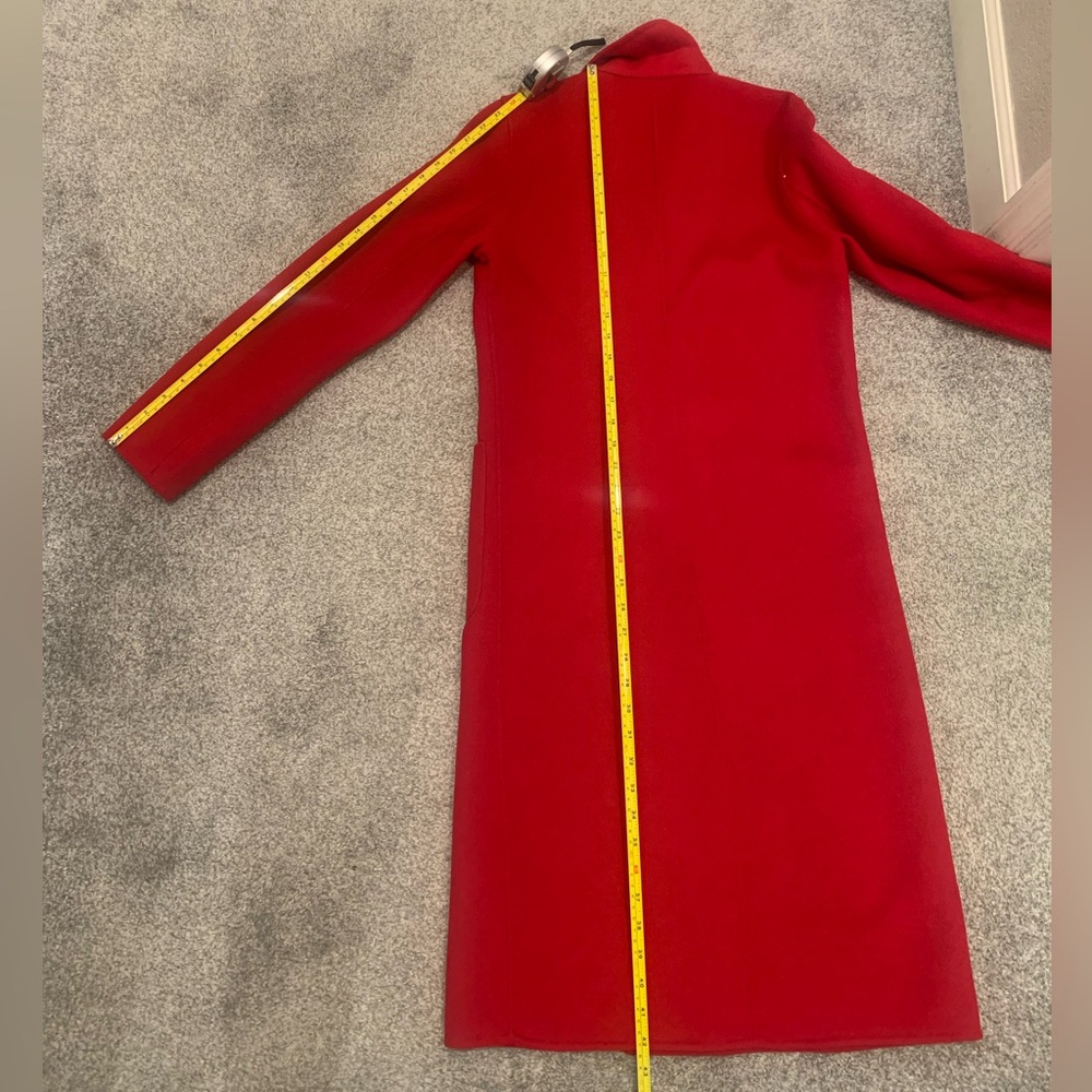 NWOT Zara Women's Red Double-Breasted Coat - Picture 8 of 13